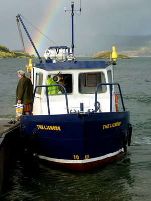 Bringing home the shopping on the Lismore Ferry